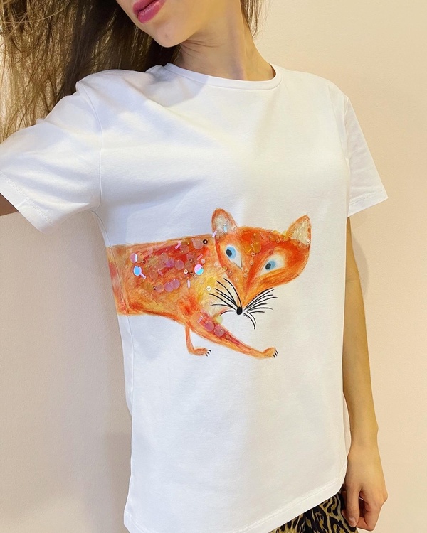 Футболка с лисой