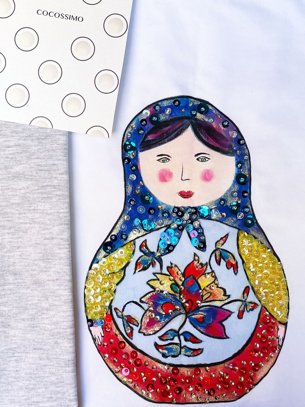 Детская футболка с матрешкой