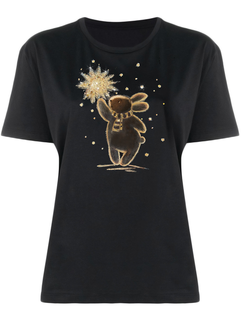 Футболка зимний зайка