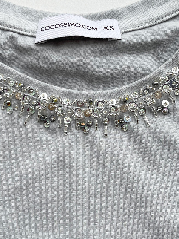 Футболка в стиле CHANEL пепельная