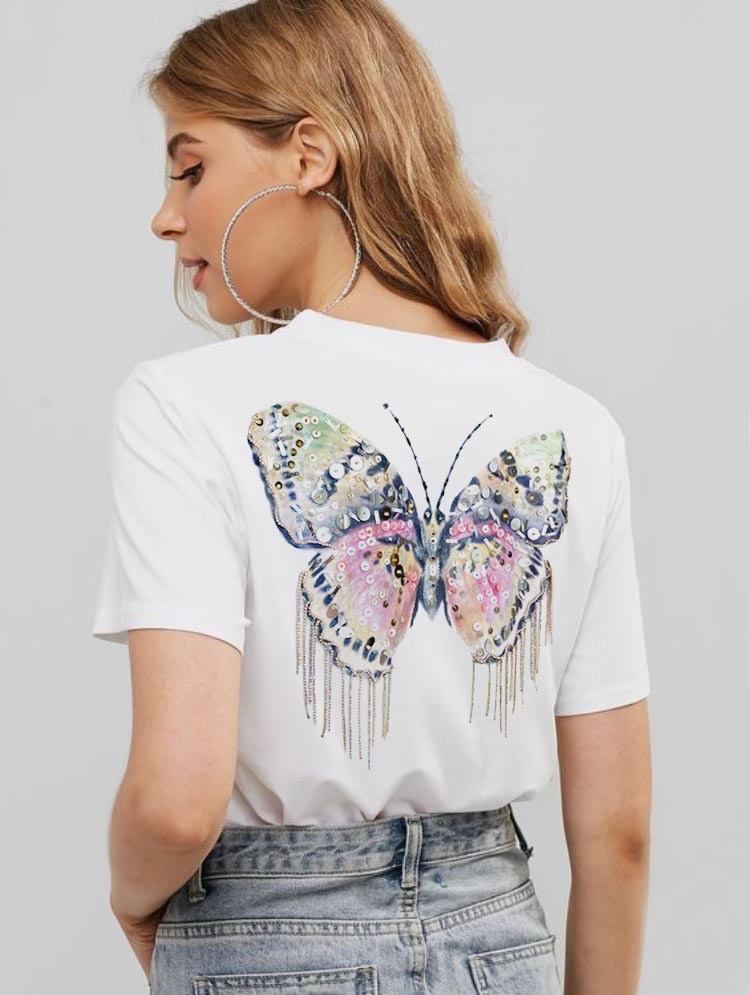 Футболка бабочка на спинке