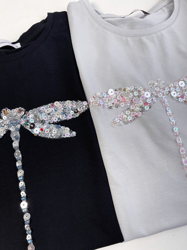 Футболка стрекоза перламутровая