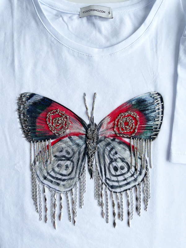 Футболка бабочка графика