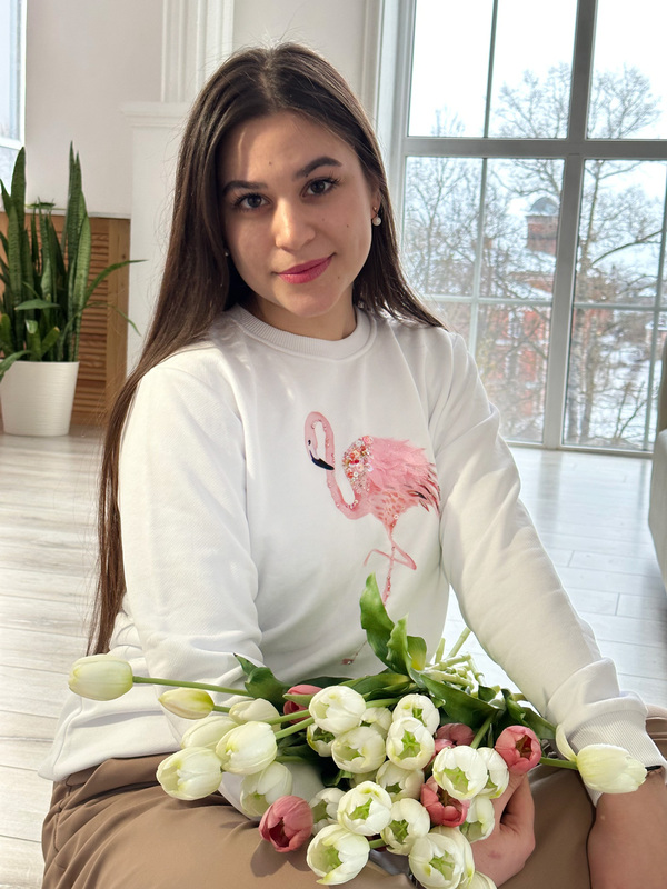 Свитшот с фламинго