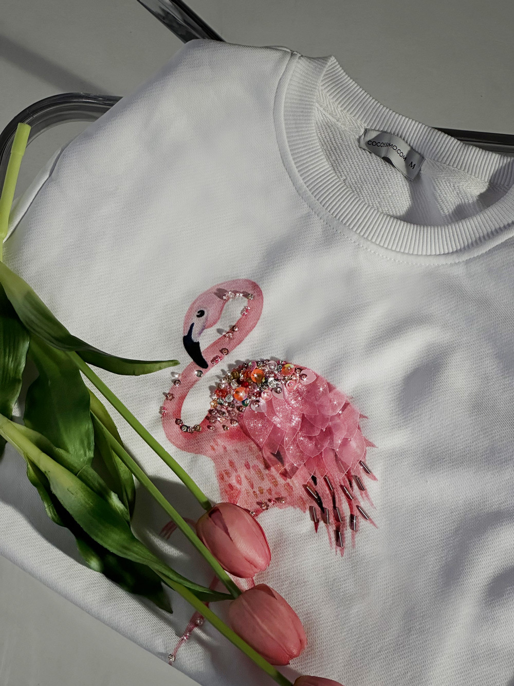 Свитшот с фламинго