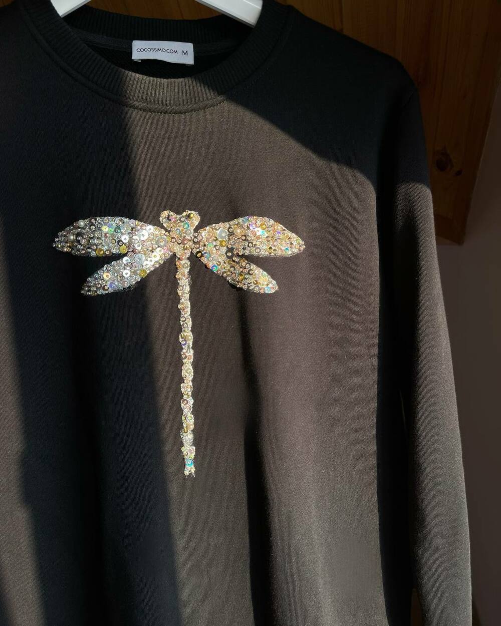 Свитшот стрекоза черный