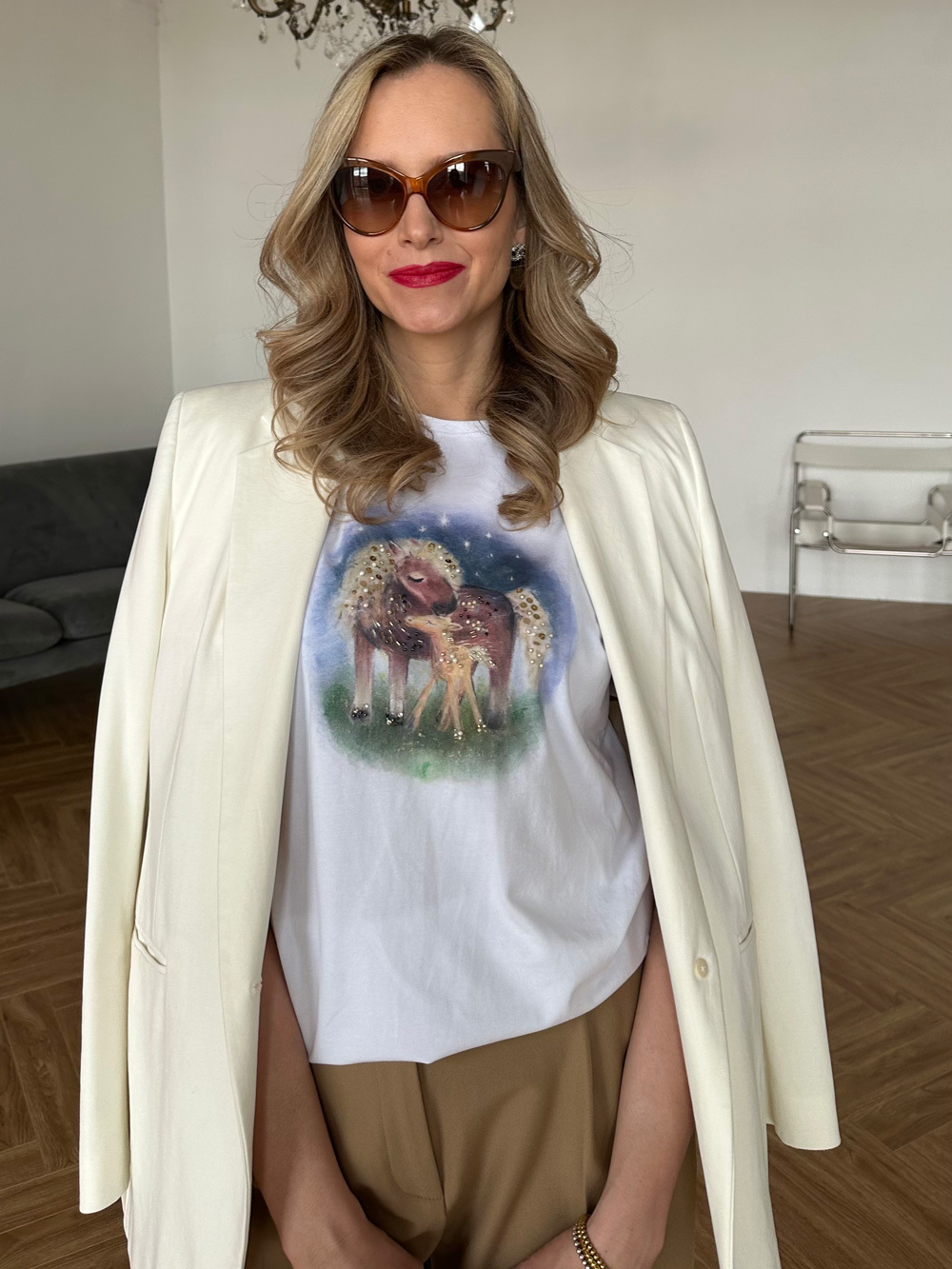 Футболка нежные лошадки