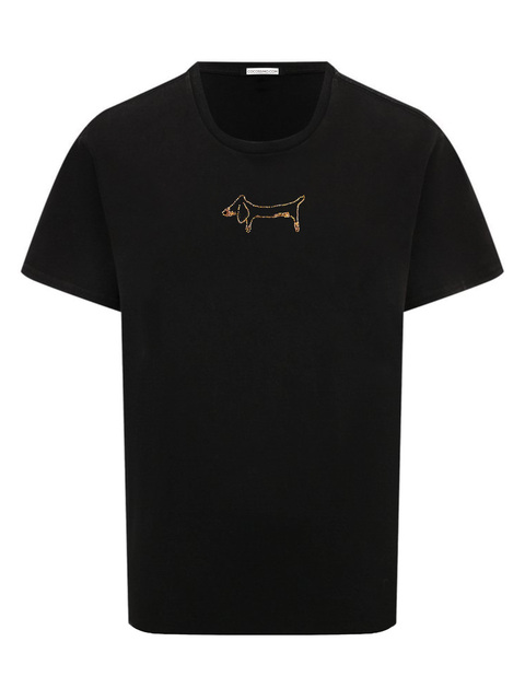 Футболка с вышивкой такса