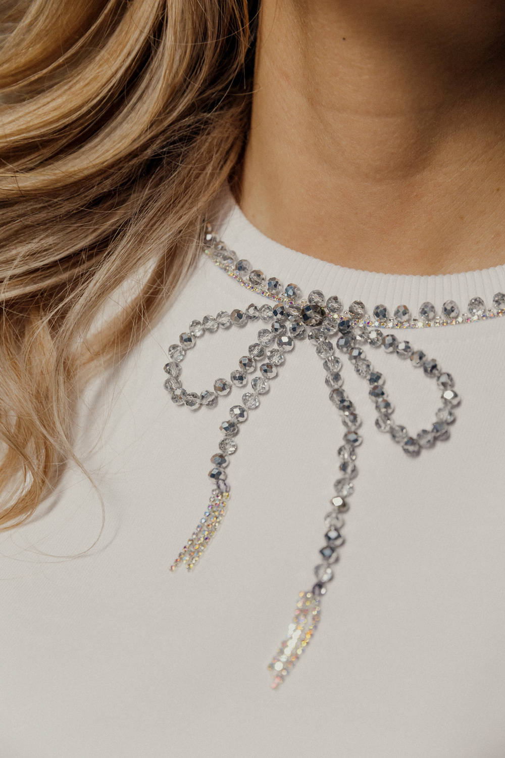 Свитшот белый с бантиком