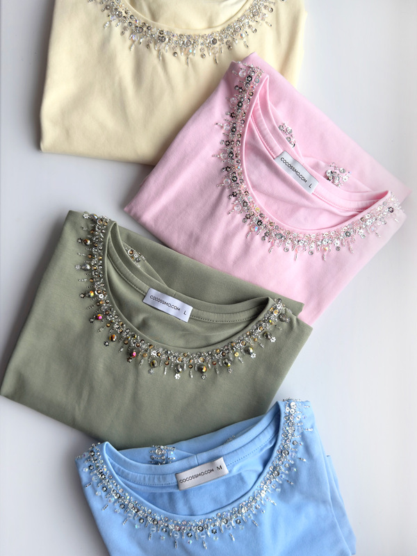 Футболка в стиле CHANEL розовая