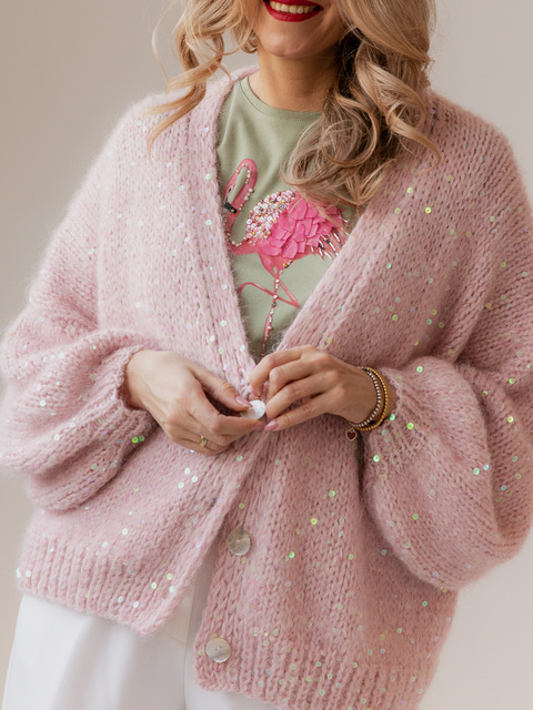 Футболка оливковая с фламинго