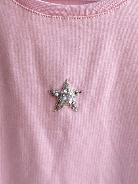 Футболка звездочка розовая