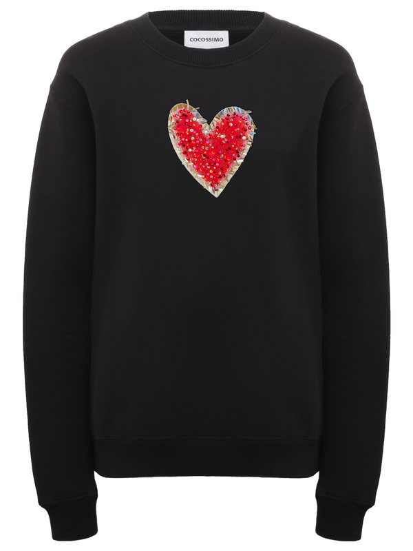 Свитшот черный с сердцем