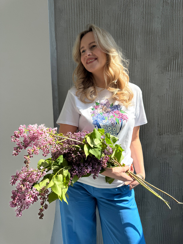 Футболка сирень