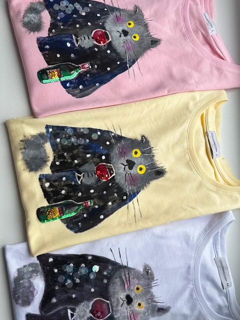 Футболка под настроение сливочная