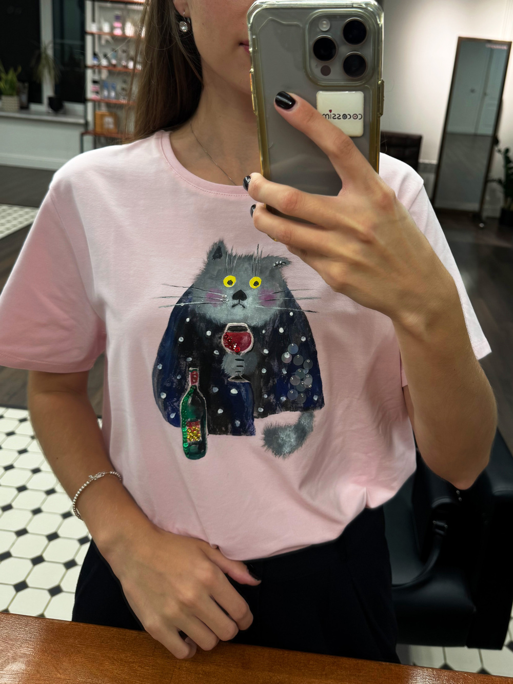 Футболка под настроение розовая