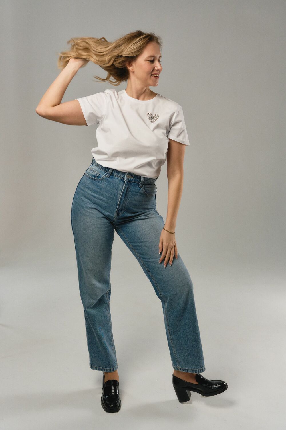 Футболка сердце с вышивкой