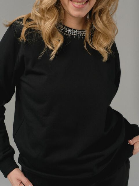 Свитшот в стиле Chanel черный