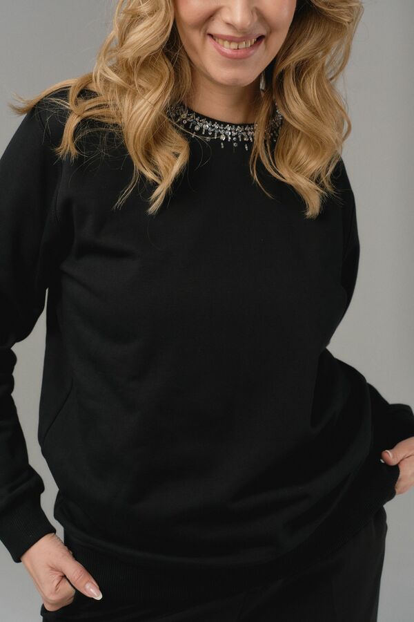 Свитшот в стиле Chanel черный