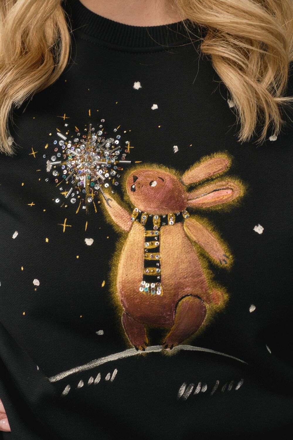 Свитшот с зимним зайкой