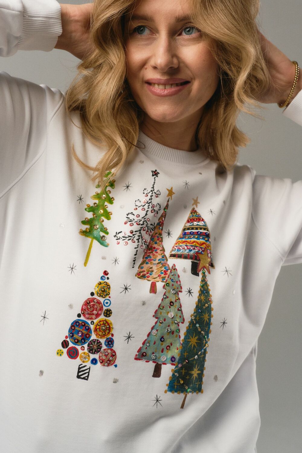 Свитшот с новогодними ёлками