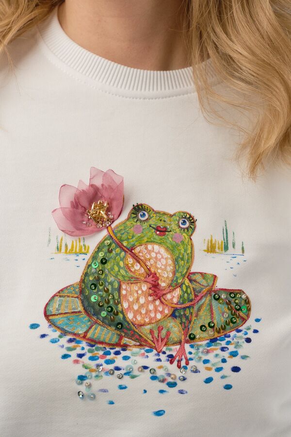 Свитшот с лягушкой
