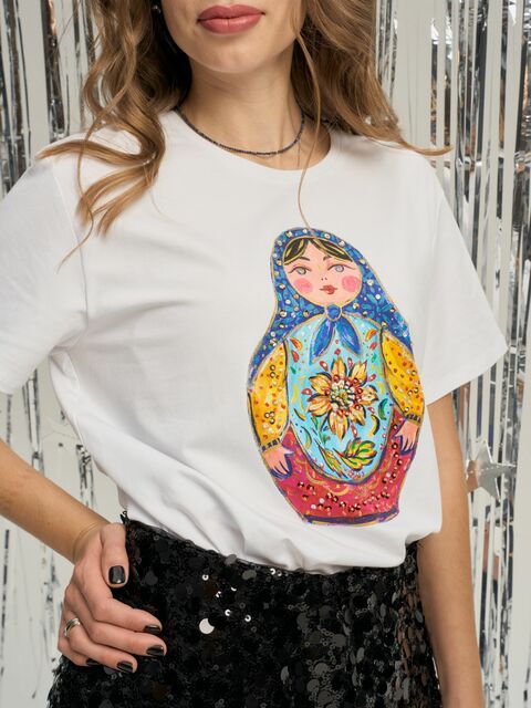 Футболка матрешка