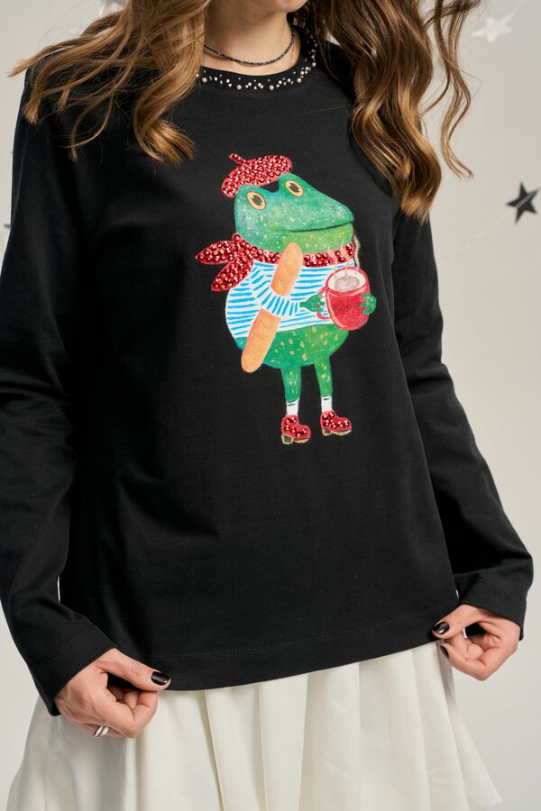 Лонгслив с жабёнком