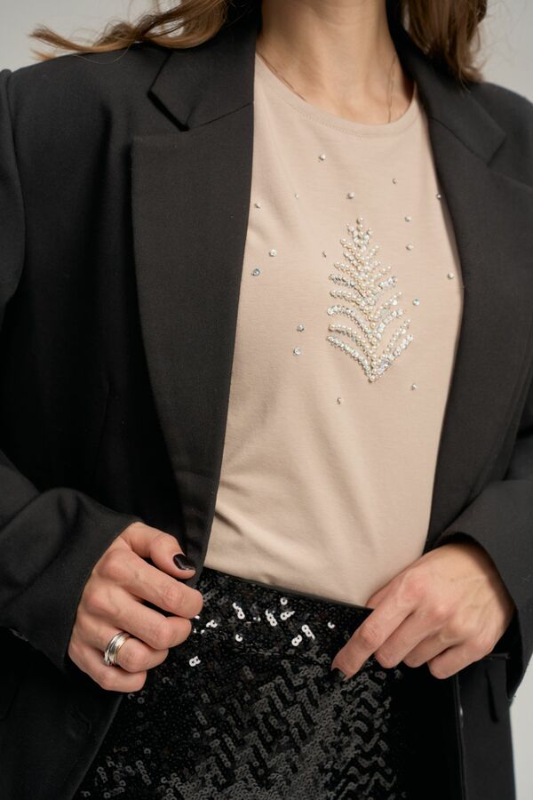 Футболка с жемчужной ёлочкой