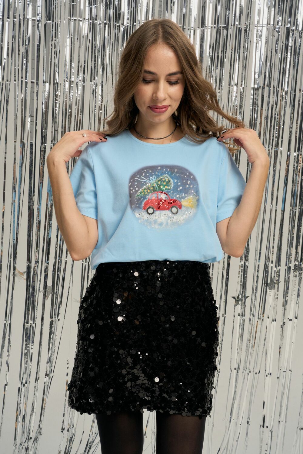 Футболка небесная Новый год