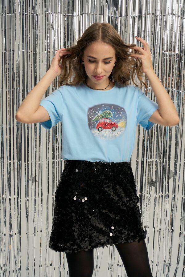 Футболка небесная Новый год