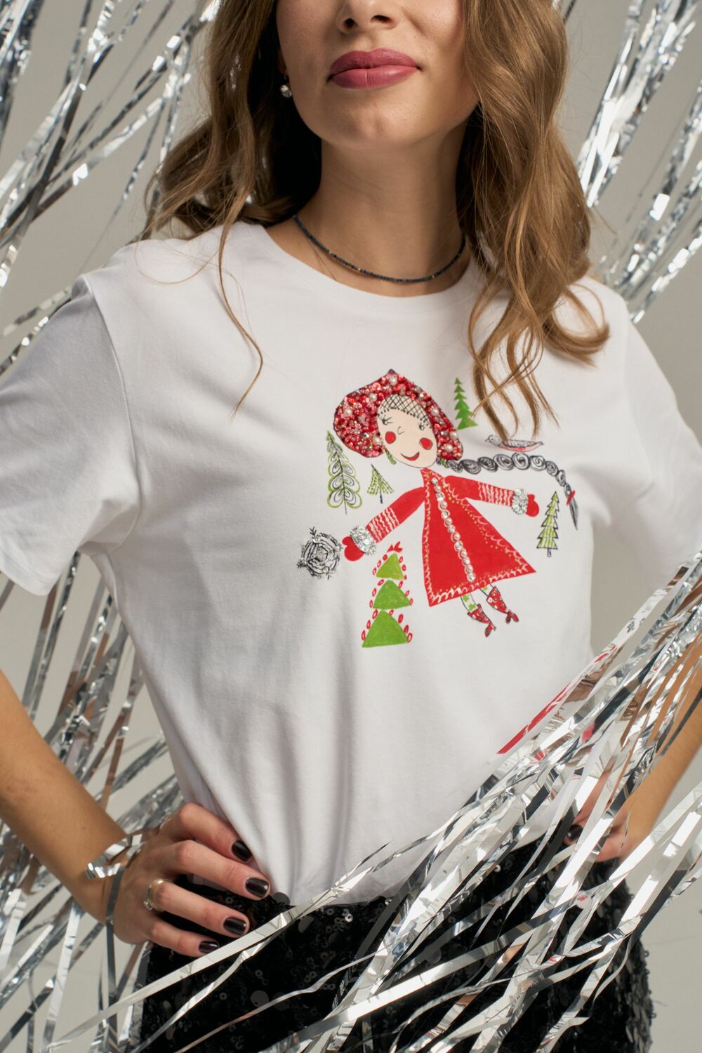 Футболка снегурочка