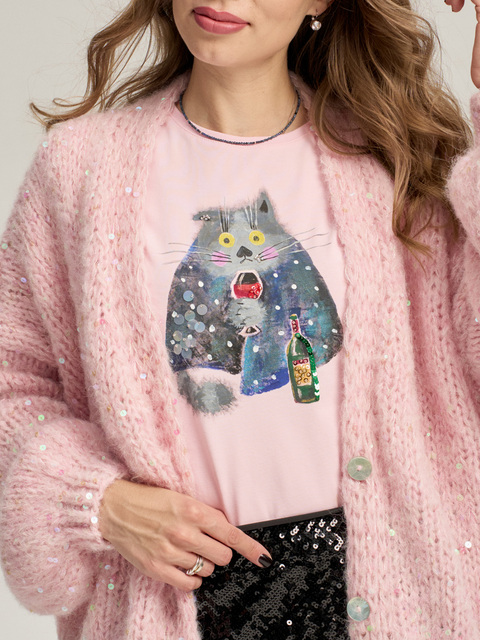 Футболка под настроение розовая