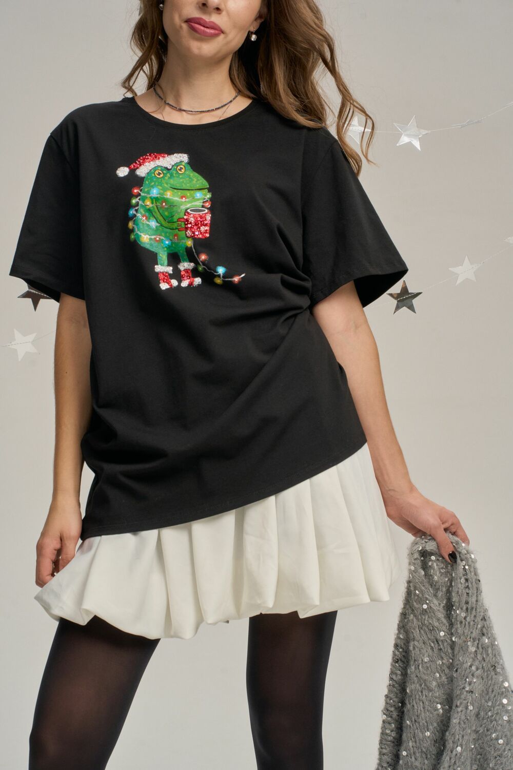 Футболка новогодний жабёнок
