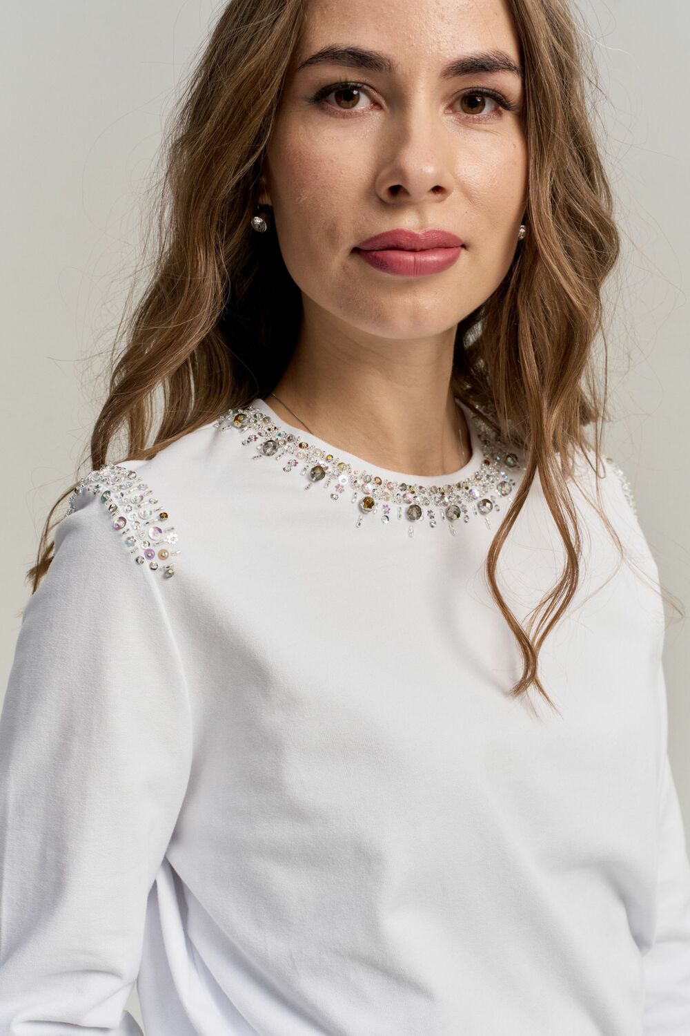 Лонгслив в стиле Chanel белый