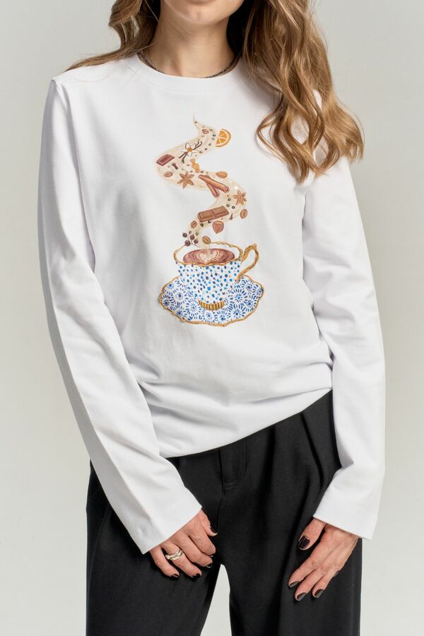 Лонгслив для любителей кофе 