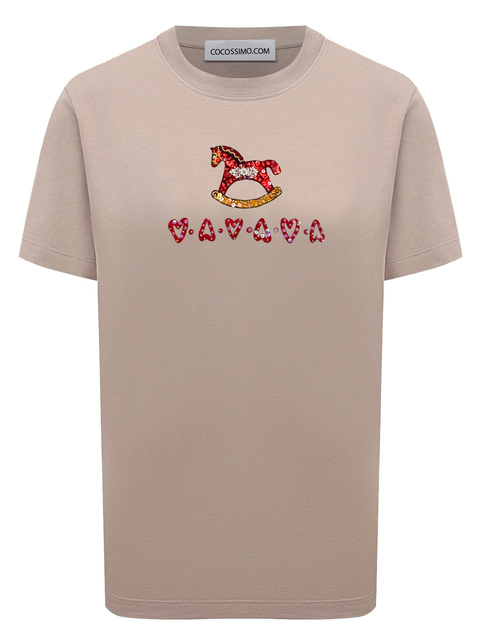 Футболка коник бежевая