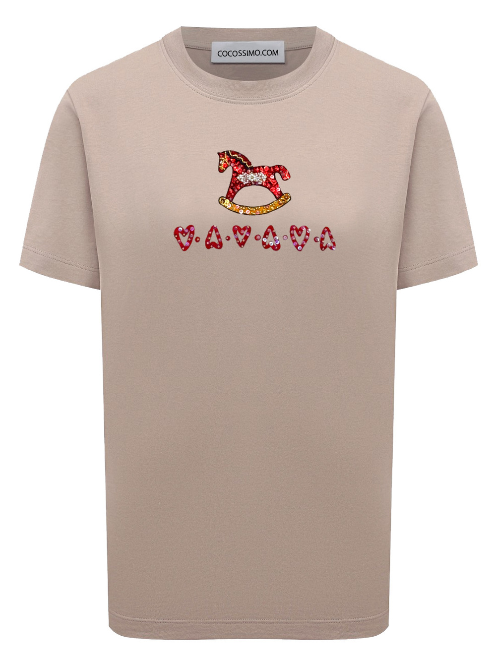 Футболка коник бежевая