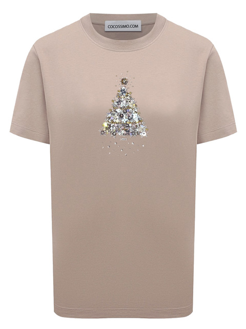 Футболка с елочкой какао