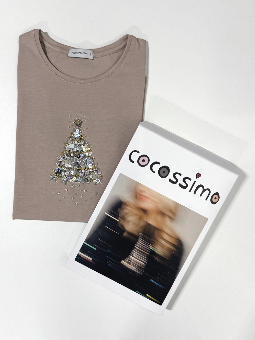 Футболка с елочкой какао