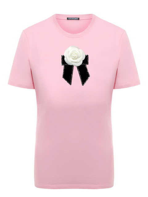 Футболка с камелией в стиле Chanel