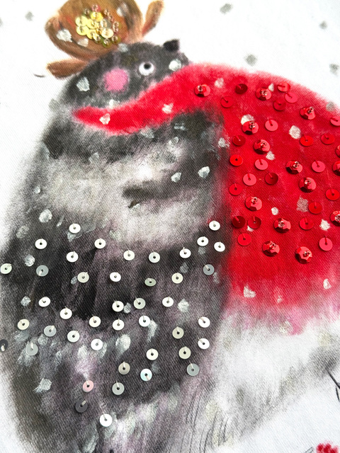 Футболка снегирь