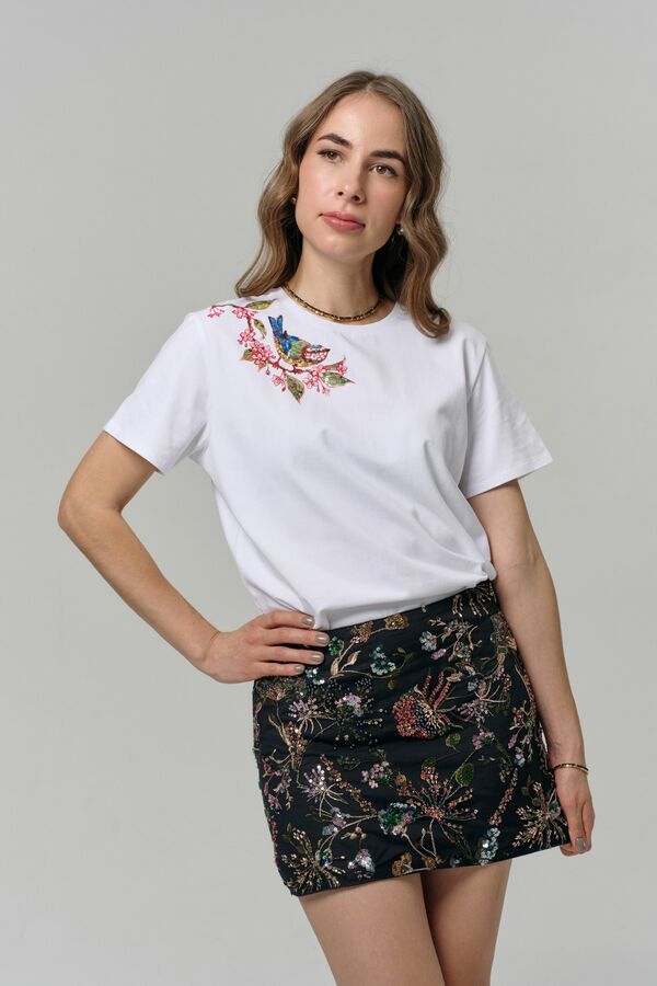 Футболка с птичкой