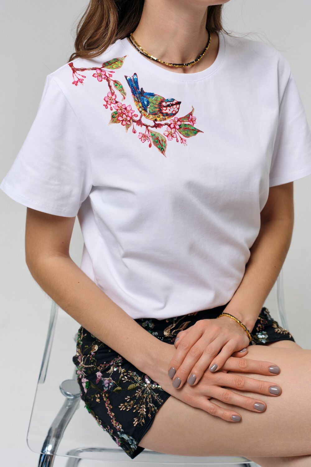Футболка с птичкой
