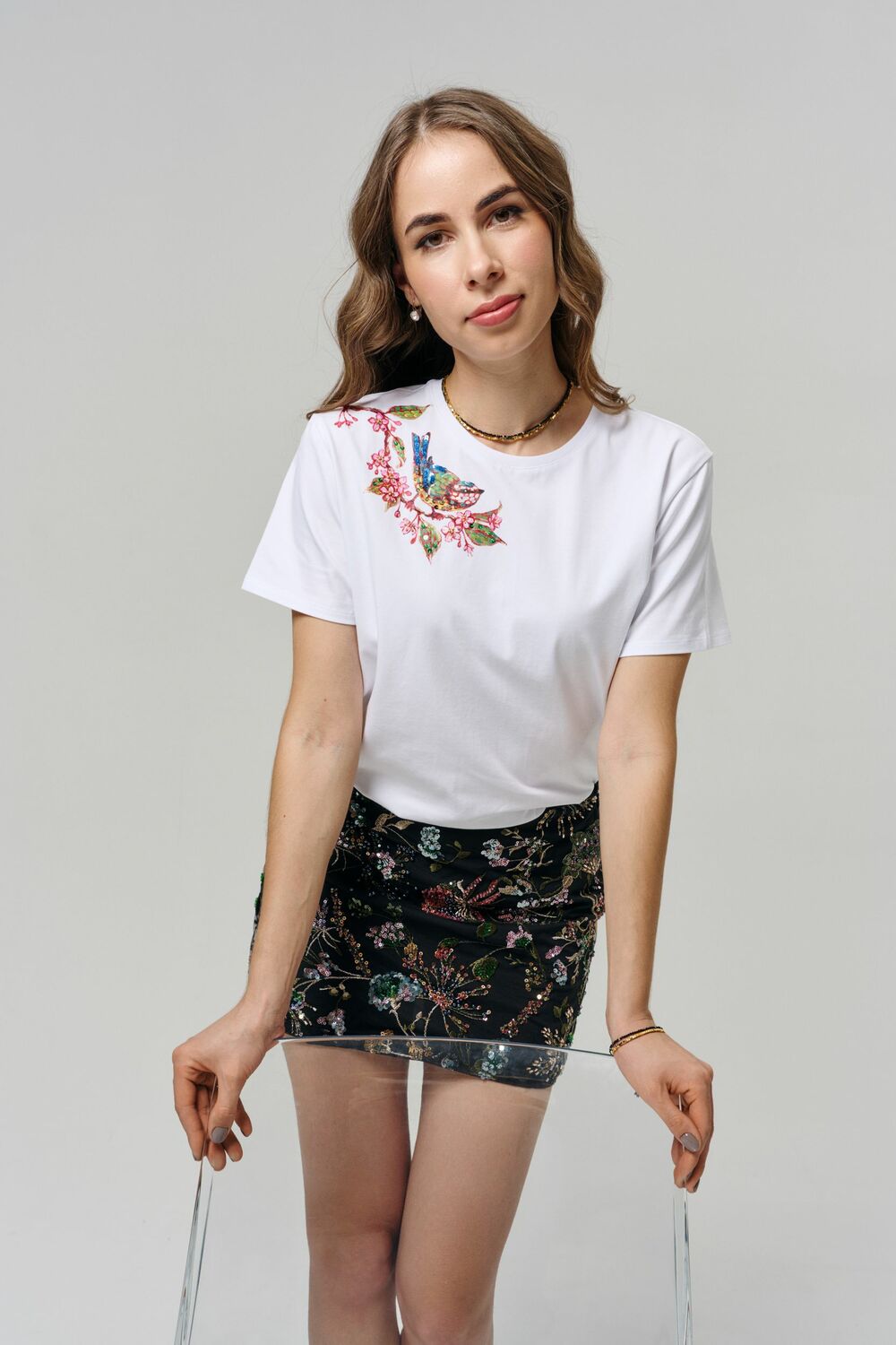 Футболка с птичкой