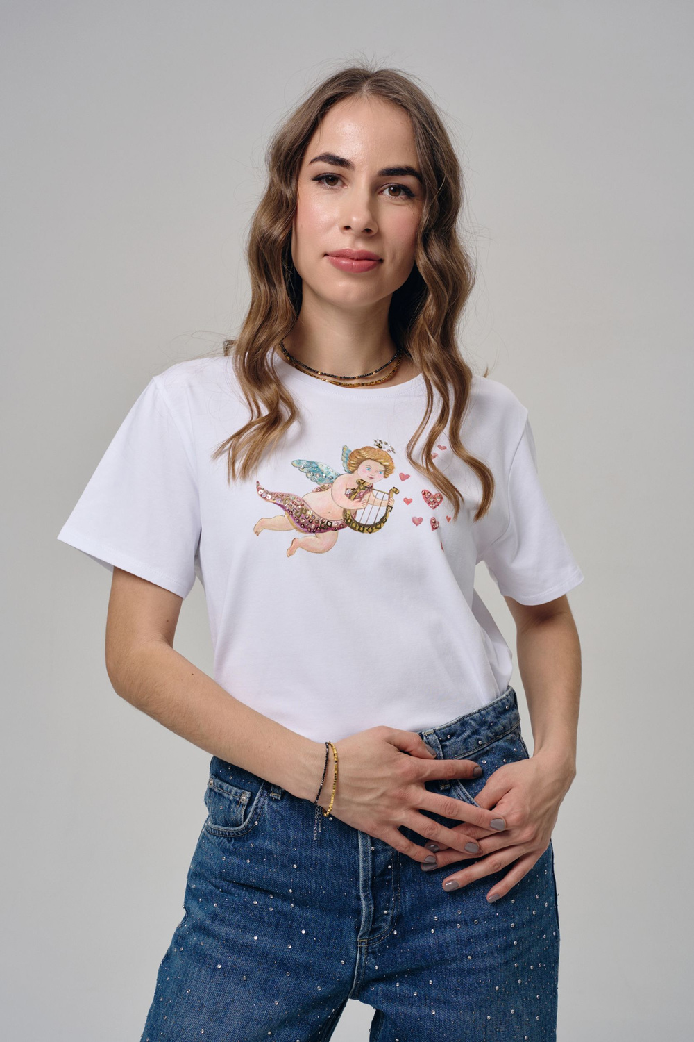 Футболка ангел с лирой