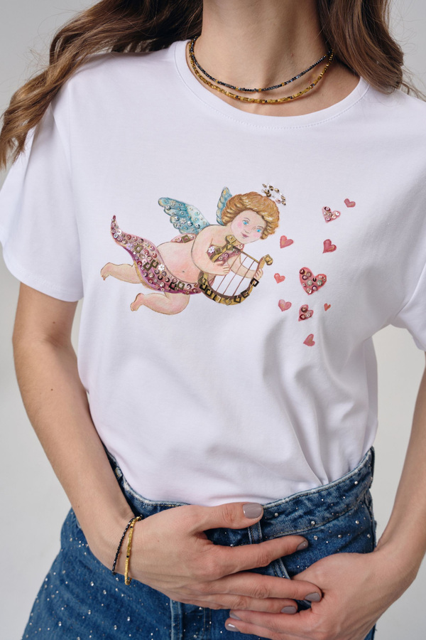 Футболка ангел с лирой