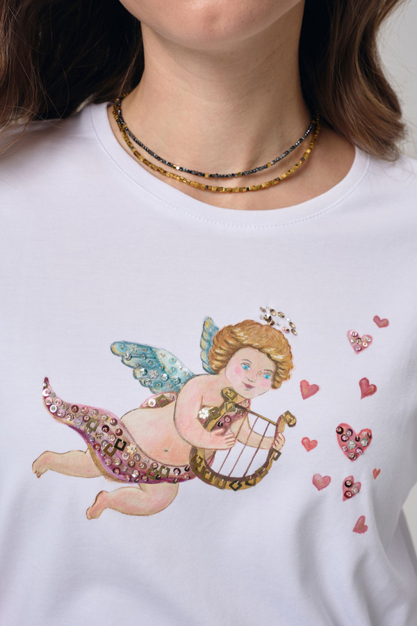 Футболка ангел с лирой