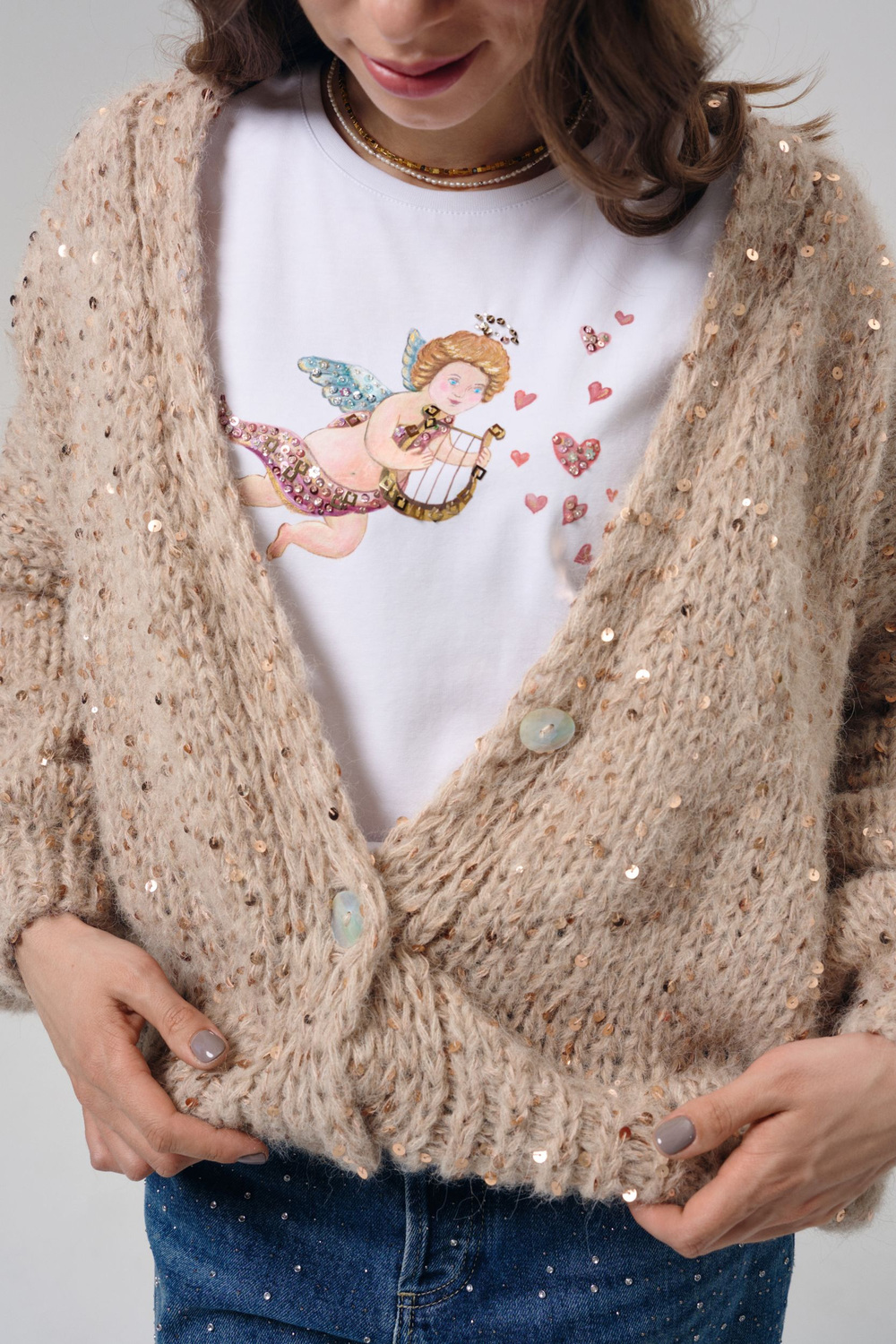 Футболка ангел с лирой