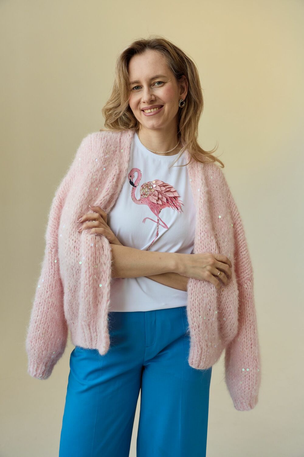 Футболка с фламинго